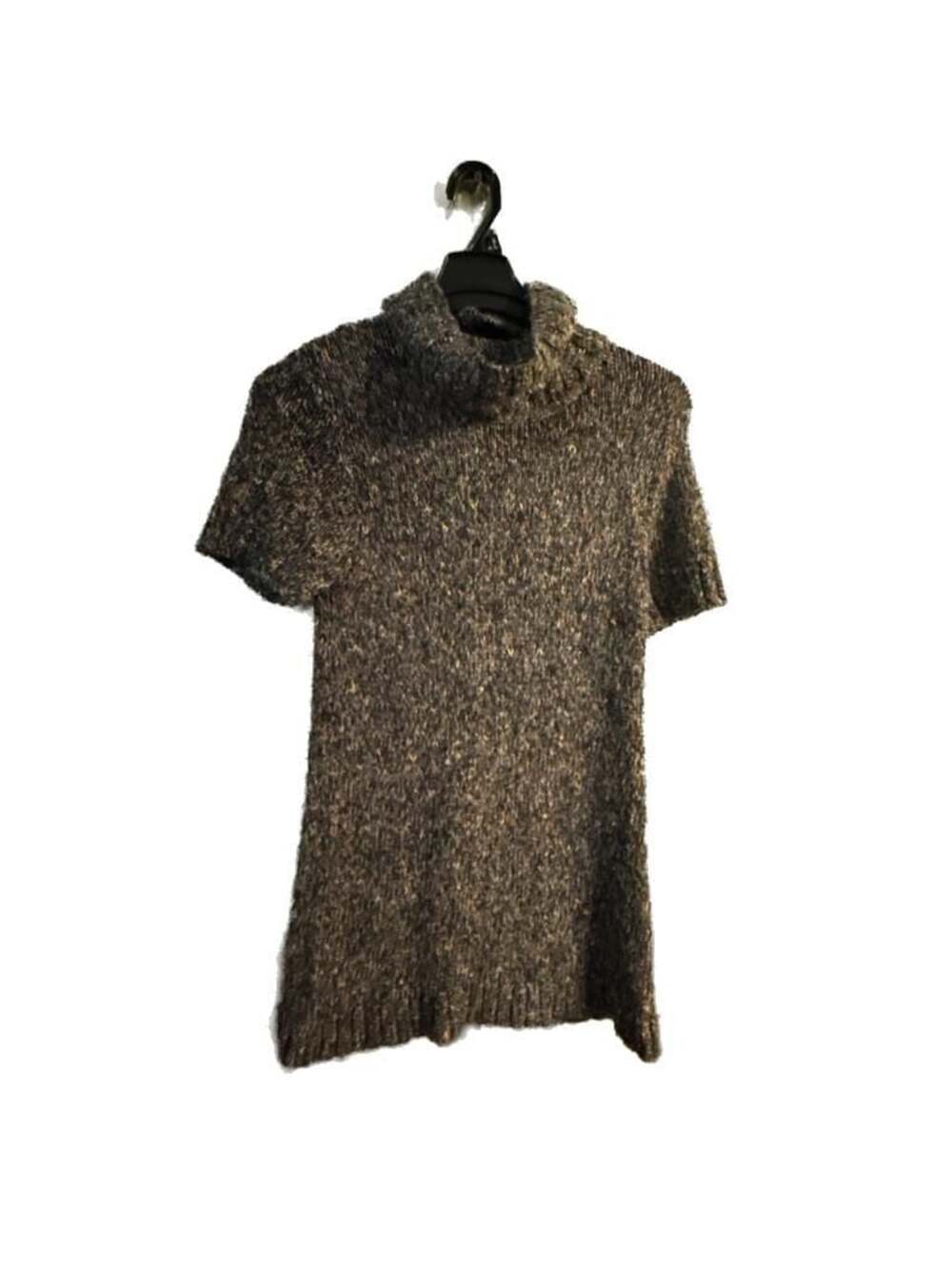 Ruff Hewn Chunky Knit Short Sleeve Turtleneck Sweater Dress